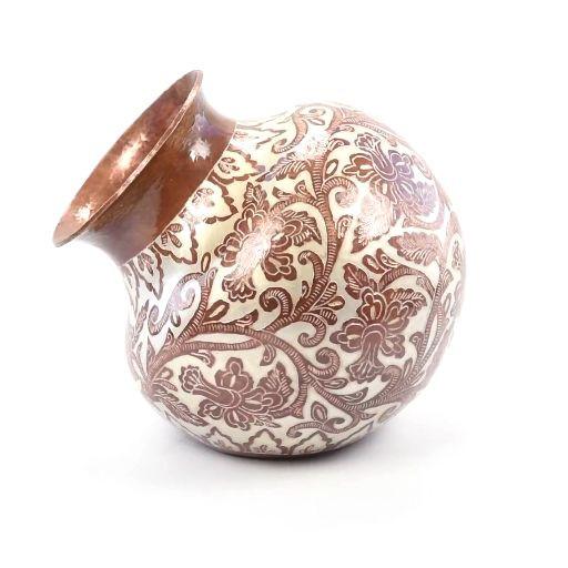 Vasija Centro de Mesa / Copper Mexican Folk Art