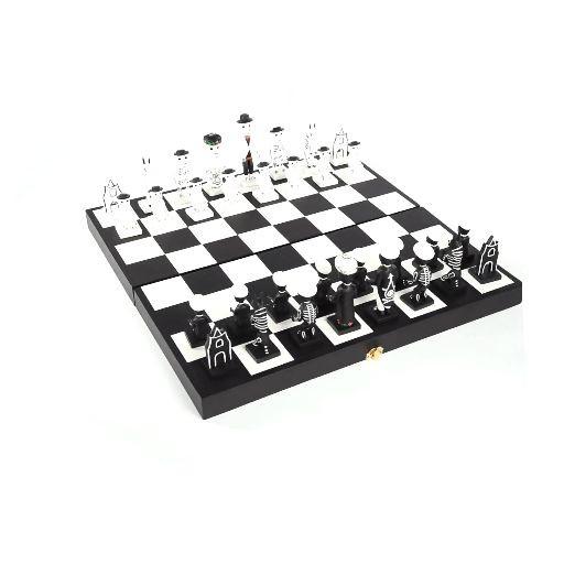 Ajedrez Dia de Muertos / Woodcarving Mexican Folk Art Chess