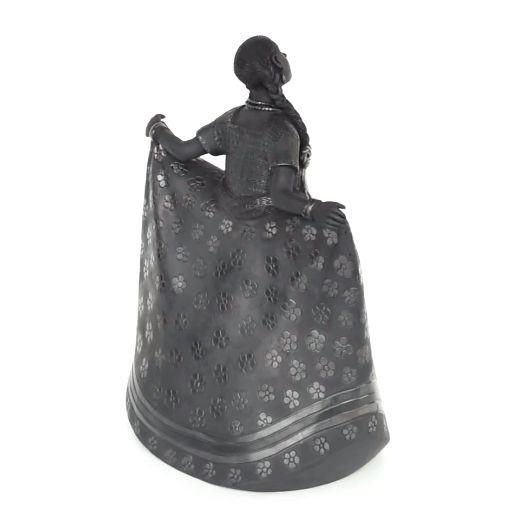 Mujer Huajuapan-Oaxaca / Ceramics Black Clay Mexican Folk Art