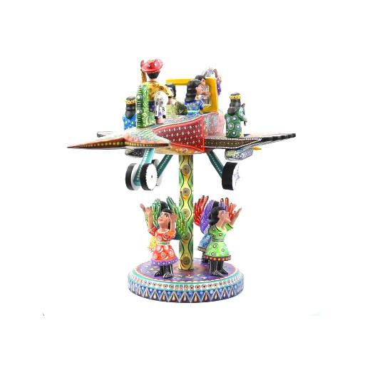 Nacimiento Avion / Woodcarving Mexican Folk Art Sculpture Nativity