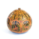 Costurero Dorado en Ocre / Lacquer Mexican Folk Art