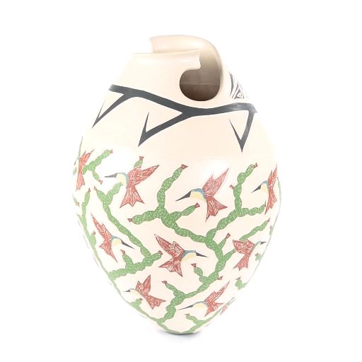Vasija Cactus / Ceramics Mexican Folk Art Mata Ortiz