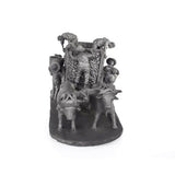 Recoleccion de Maiz / Ceramics Black Clay Mexican Folk Art