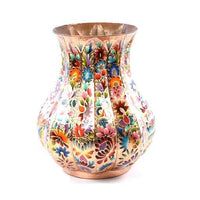 Florero Decorado / Copper Mexican Folk Art